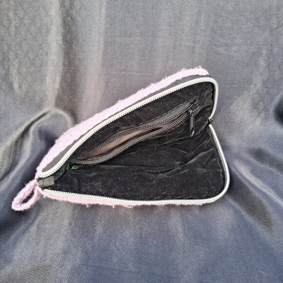 Dime Bags Hemp + Poly Clutch Bag Purse Pink Padded Pouch w/ Zipper - Picture 3 of 5